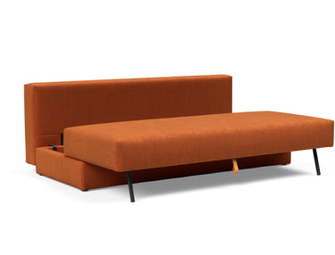 Osvald sovesofa i 412 Esina Rust, med åben opbevaring