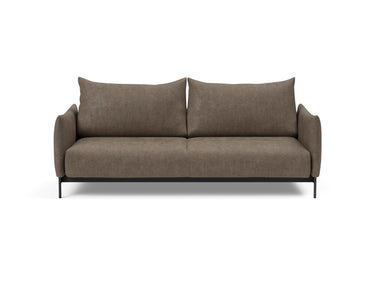 Malloy sovesofa i 411 Esina Cedar Brown, set forfra