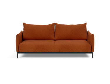 Malloy sovesofa i 595 Corduroy Burnt Orange, set forfra