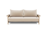 Malloy Wood sovesofa i 410 Esina Almond, set forfra