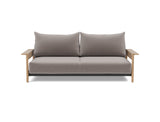 Malloy Wood sovesofa i 418 Esina Truffle, set forfra