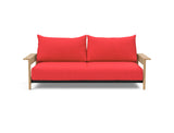 Malloy Wood sovesofa i 511 Elegance Red, set forfra
