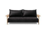 Malloy Wood sovesofa i 550 Faunal Black, set forfra