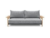 Malloy Wood sovesofa i 565 Twist Granite, set forfra