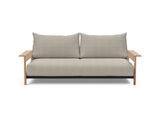 Malloy Wood sovesofa i 579 Kenya Gravel, set forfra