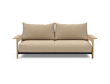 Malloy Wood sovesofa i 587 Phobos Mocha, set forfra