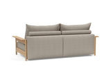 Malloy Wood sovesofa i 579 Kenya Gravel, set skråt bagfra