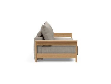 Malloy Wood sovesofa i 579 Kenya Gravel, set fra siden