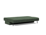 Akello sovesofa i 281 Avella Pine Green, slået ud til seng