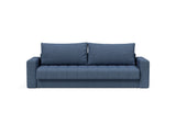 Akello sovesofa med armlæn i 302 Weda Blue, set forfra