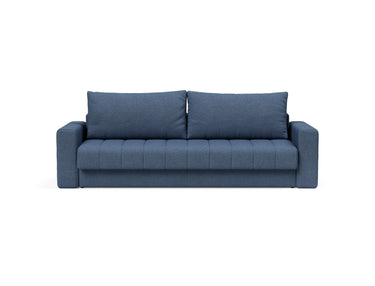 Akello sovesofa med armlæn i 302 Weda Blue, set forfra