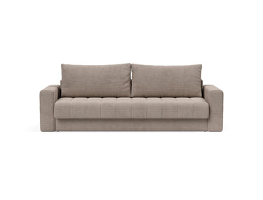 Akello sovesofa med armlæn i 318 Cordufine Beige, set forfra