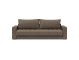 Akello sovesofa med armlæn i 411 Esina Cedar Brown, set forfra