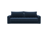 Akello sovesofa med armlæn i 414 Esina Indigo Blue, set forfra