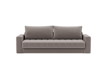 Akello sovesofa med armlæn i 418 Esina Truffle, set forfra