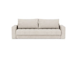 Akello sovesofa med armlæn i 470 Yuveno Natural, set forfra