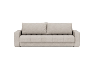 Akello sovesofa med armlæn i 471 Yuveno Sand, set forfra