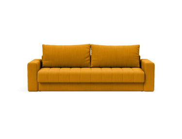 Akello sovesofa med armlæn i 507 Elegance Burned Curry, set forfra