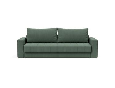 Akello sovesofa med armlæn i 518 Elegance Green, set forfra