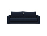 Akello sovesofa med armlæn i 528 Mixed Dance Blue, set forfra