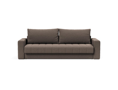 Akello sovesofa med armlæn i 530 Bouclé Taupe, set forfra