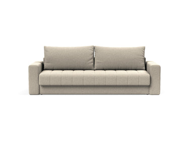 Akello sovesofa med armlæn i 539 Bouclé Beige, set forfra