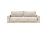 Akello sovesofa med armlæn i 594 Corduroy Ivory, set forfra