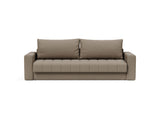 Akello sovesofa med armlæn i 850 Mahoga Caramel, set forfra