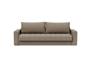 Akello sovesofa med armlæn i 850 Mahoga Caramel, set forfra
