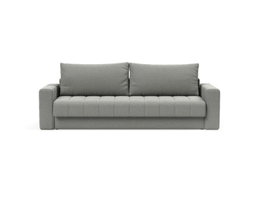Akello sovesofa med armlæn i 853 Mahoga Dove Grey, set forfra