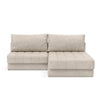 Akello sovesofa med chaiselong i 280 Avella Sand, set forfra