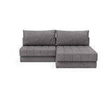 Akello sovesofa med chaiselong i 282 Avella Warm Grey, set forfra