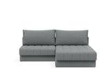 Akello sovesofa med chaiselong i 320 Corocco Shadow Grey, set forfra