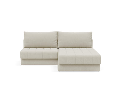 Akello sovesofa med chaiselong i 527 Mixed Dance Natural, set forfra