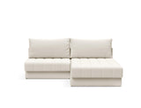 Akello sovesofa med chaiselong i 531 Bouclé Off White, set forfra