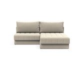 Akello sovesofa med chaiselong i 539 Bouclé Beige, set forfra