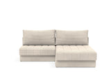 Akello sovesofa med chaiselong i 594 Corduroy Ivory, set forfra