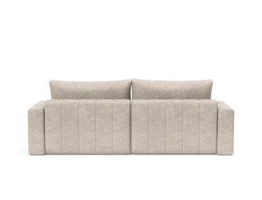 Akello sovesofa med chaiselong og armlæn i 280 Avella Sand, set bagfra