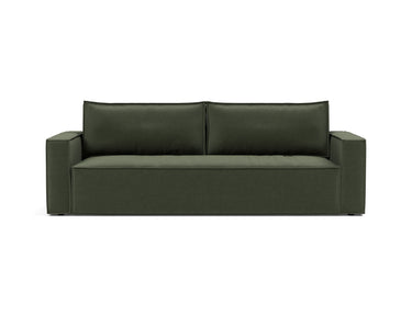Newilla sovesofa i 413 Esina Olive Green, set forfra