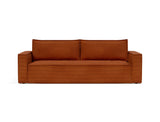 Newilla sovesofa i 595 Corduroy Burnt Orange, set forfra