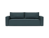 Newilla sovesofa i 851 Mahoga Dark Blue, set forfra