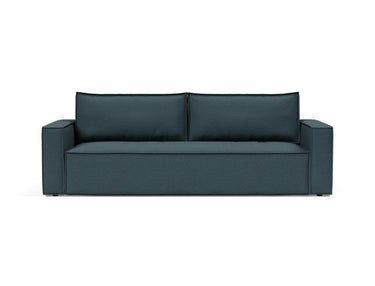 Newilla sovesofa i 851 Mahoga Dark Blue, set forfra