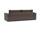 Newilla sovesofa i 530 Bouclé Taupe, set skråt bagfra