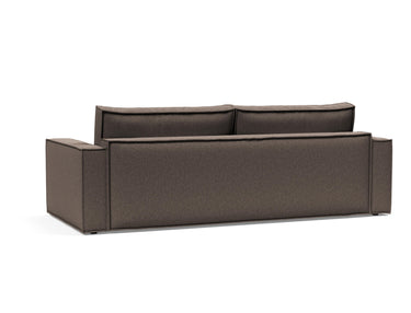 Newilla sovesofa i 530 Bouclé Taupe, set skråt bagfra