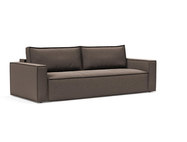 Newilla sovesofa i 530 Bouclé Taupe, set skråt forfra