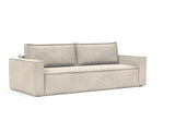 Newilla sovesofa i 594 Corduroy Ivory, set skråt forfra