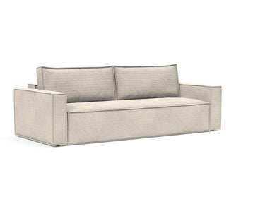 Newilla sovesofa i 594 Corduroy Ivory, set skråt forfra