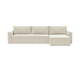 Newilla sovesofa med chaiselong i 357 Taura Off White, set forfra