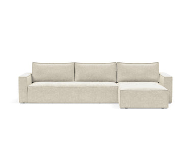 Newilla sovesofa med chaiselong i 357 Taura Off White, set forfra