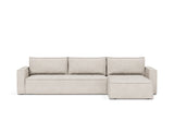 Newilla sovesofa med chaiselong i 470 Yuveno Natural, set forfra